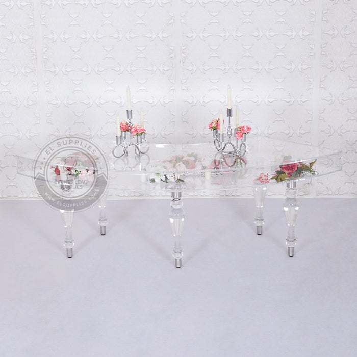 NIAMH Clear Acrylic Serpentine Dining Table