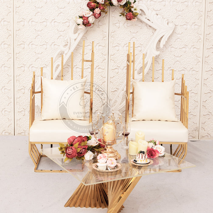 ARUNIMA Spike Throne Chair Set