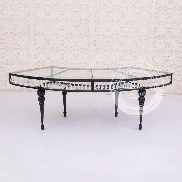 GEMMA Serpentine Black Dining Table