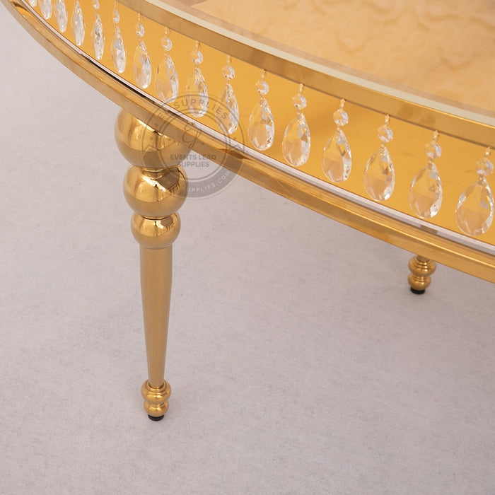 GEMMA Serpentine Gold Dining Table
