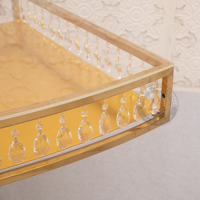 GEMMA Serpentine Gold Dining Table