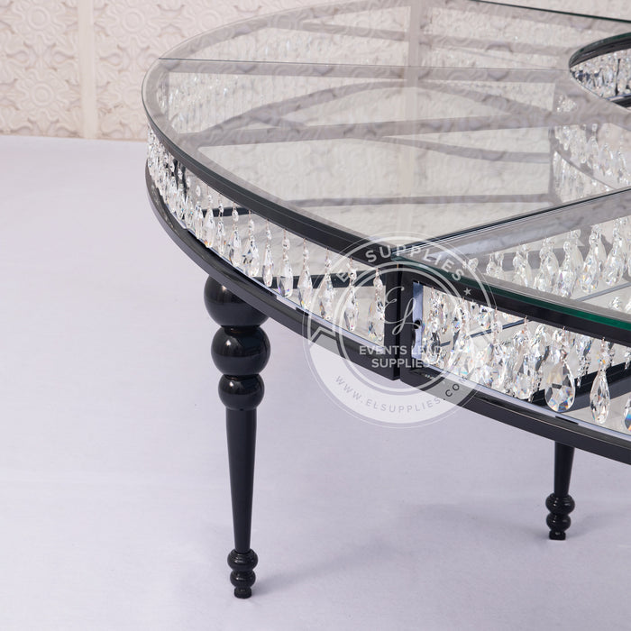 GEMMA Serpentine Black Dining Table