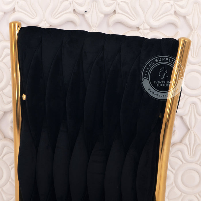 JADAIL Onyx Black Velvet Chair