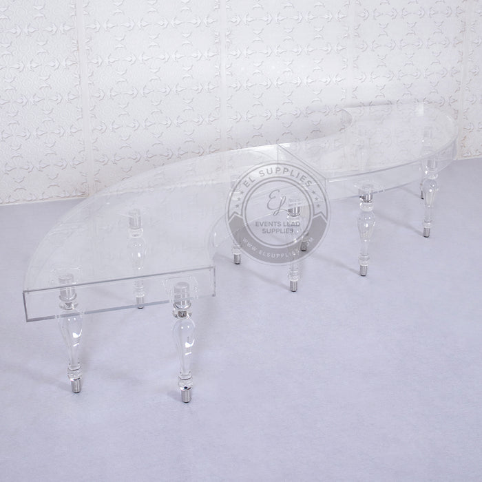 NIAMH Clear Acrylic Serpentine Dining Table
