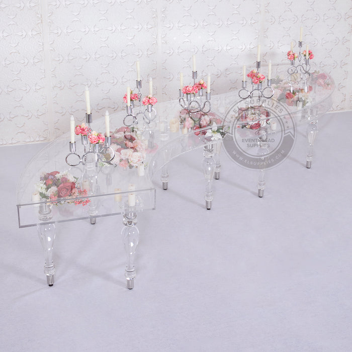 NIAMH Clear Acrylic Serpentine Dining Table