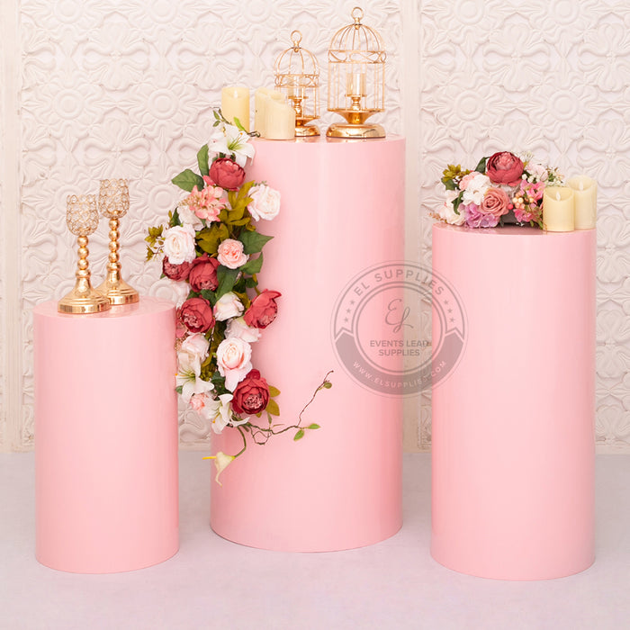 DRUM Pink Cylinder Stands