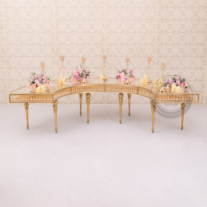 GEMMA Serpentine Gold Dining Table