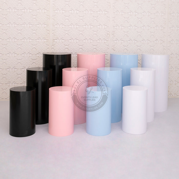 DRUM White Cylinder Stands