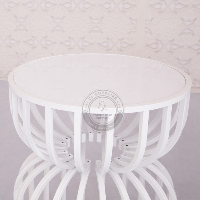 JENNA White Cake Table Set