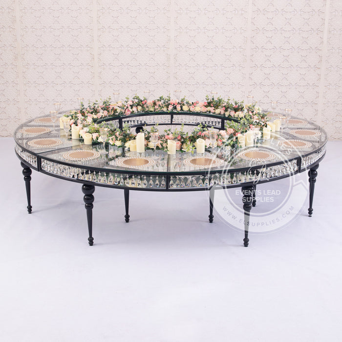 GEMMA Serpentine Black Dining Table