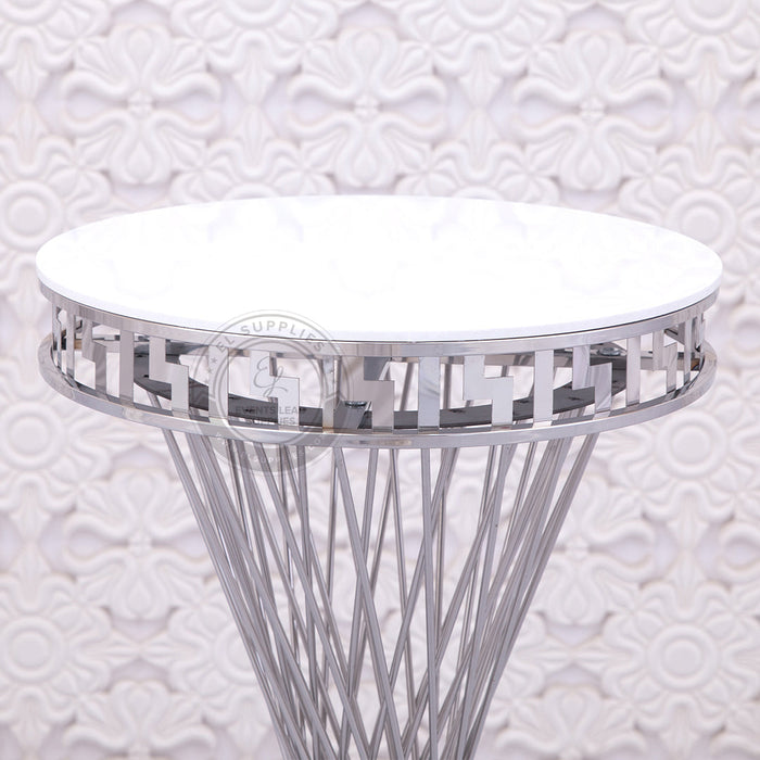 VENA plinths with twisted base and white acrylic top 2