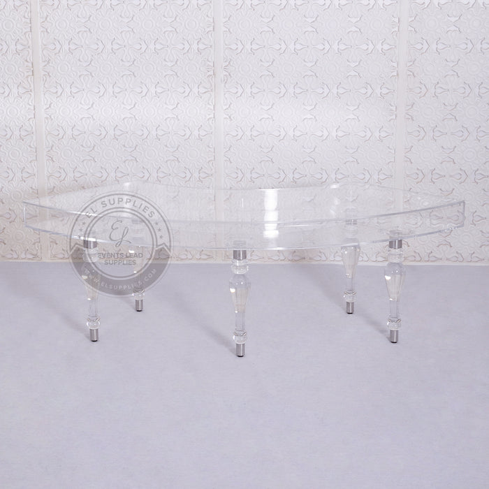 NIAMH Clear Acrylic Serpentine Dining Table