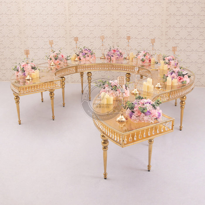 GEMMA Serpentine Gold Dining Table