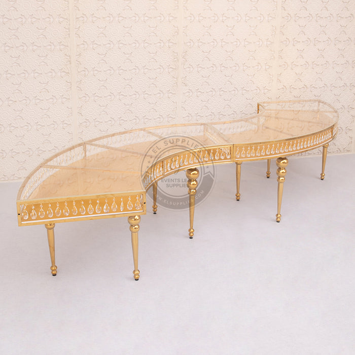 GEMMA Serpentine Gold Dining Table