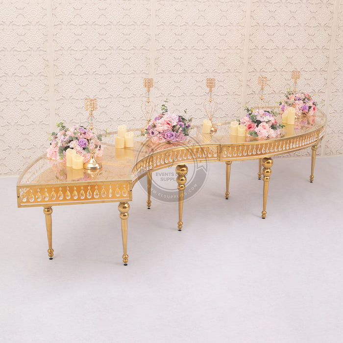 GEMMA Serpentine Gold Dining Table