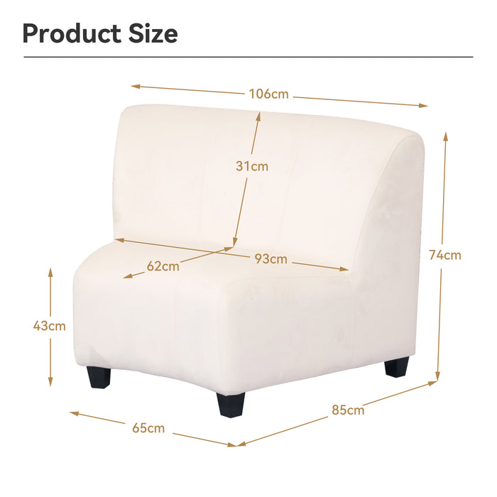 ARORA White Curved Modular Sofa