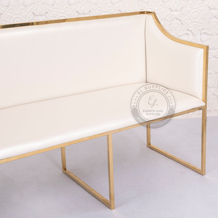 BRIGID Sofa Gold and White