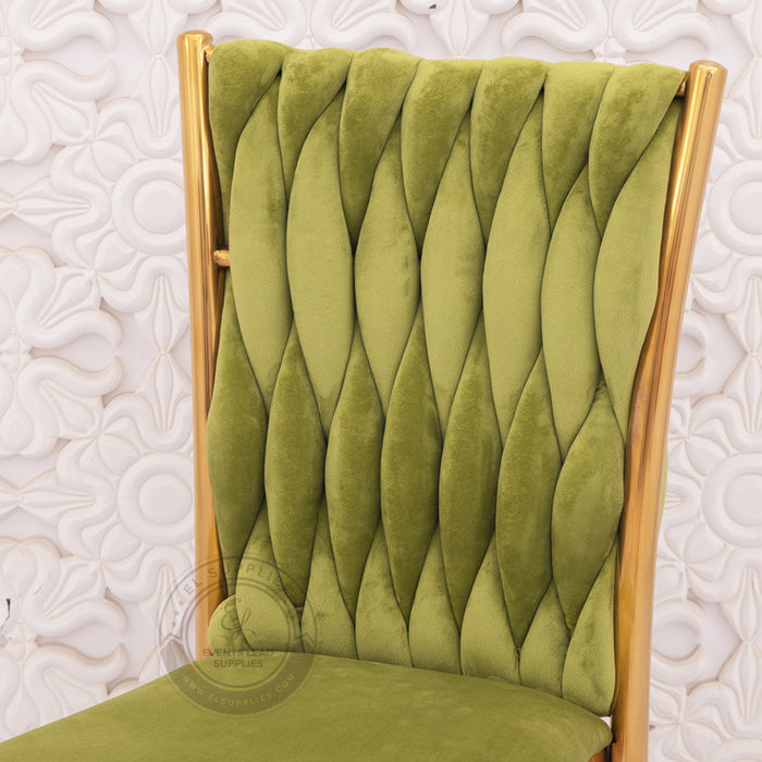 JADAIL Pistachio Green Velvet Chair