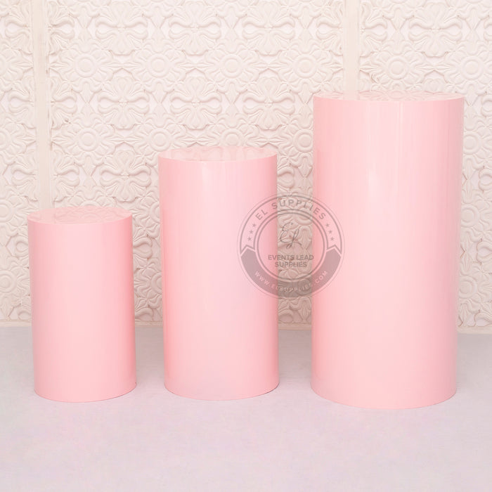 DRUM Pink Cylinder Stands