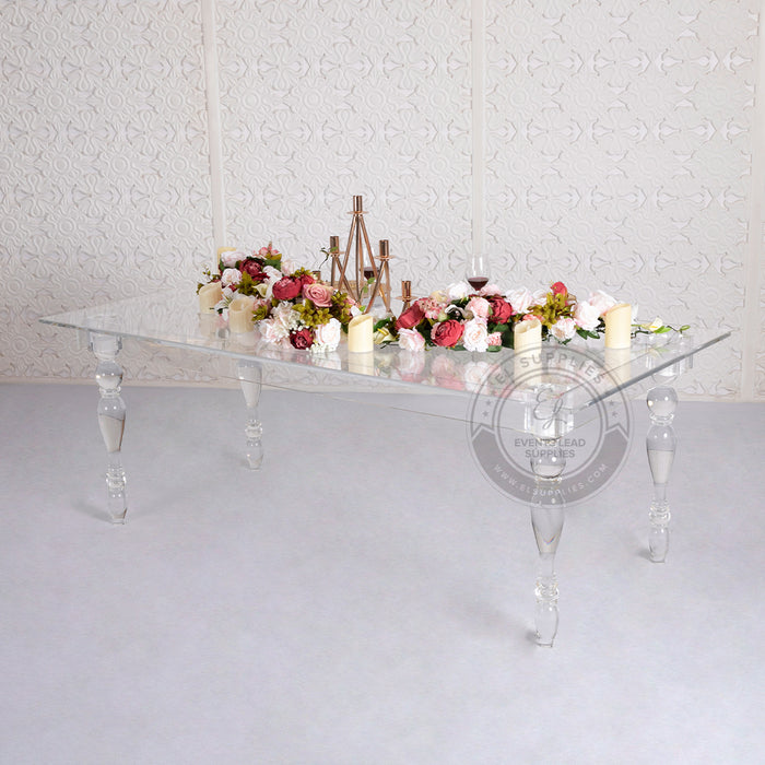 CLARITY Clear Ghost Table 6 Foot
