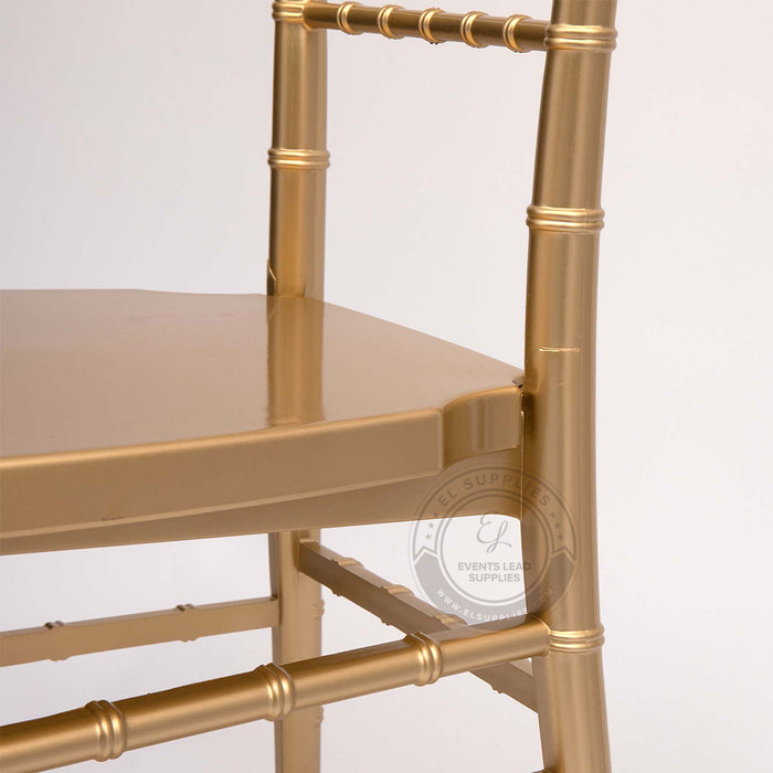 CHIAVARI Gold Resin Chair with Free Cushion
