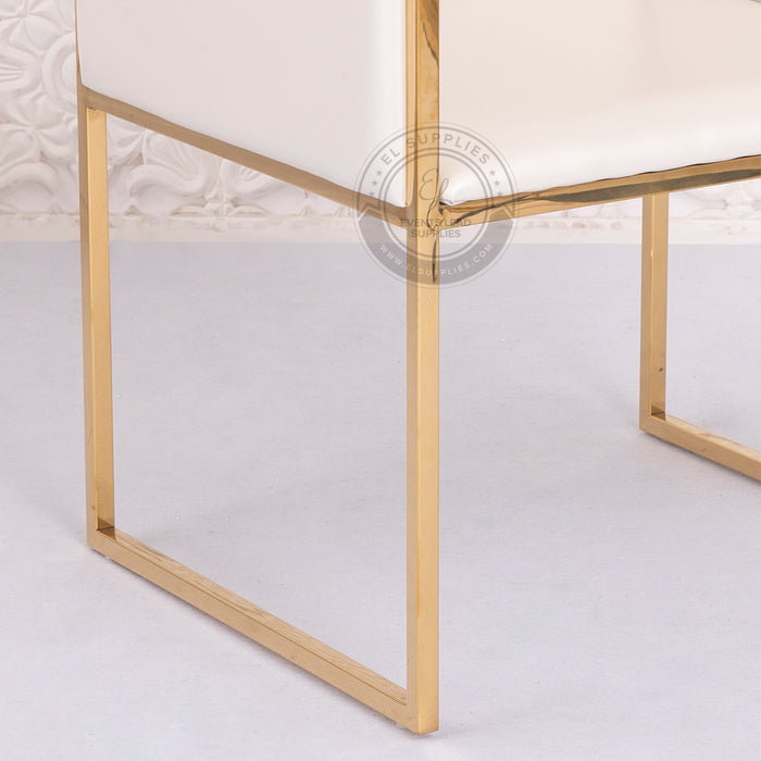 BRIGID Chair Gold and White