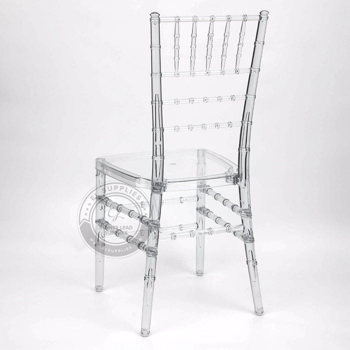 CHIAVARI Clear Resin Chair with Free Cushion Assembled