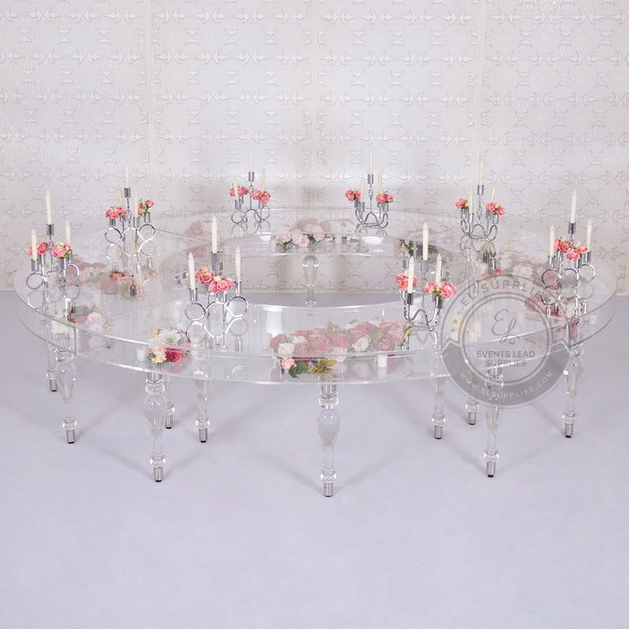 NIAMH Clear Acrylic Serpentine Dining Table