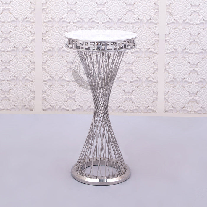 set of three silver stands