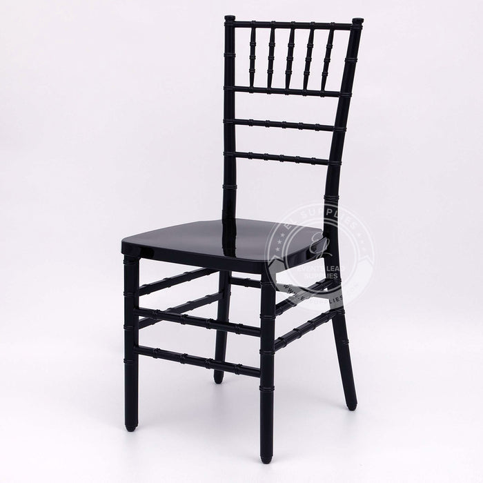 CHIAVARI Black Resin Chair with Free Cushion
