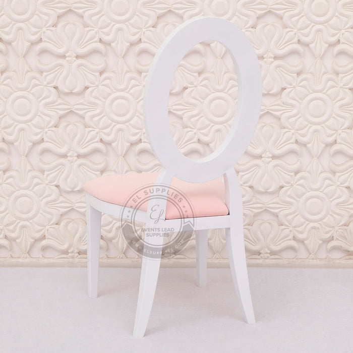 OLYMPIA Oval Back White Kids Chair