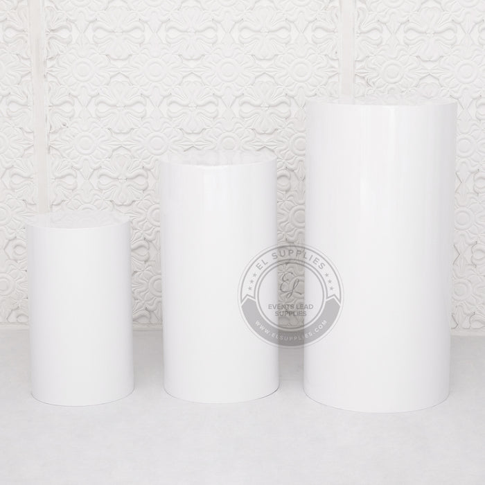DRUM White Cylinder Stands
