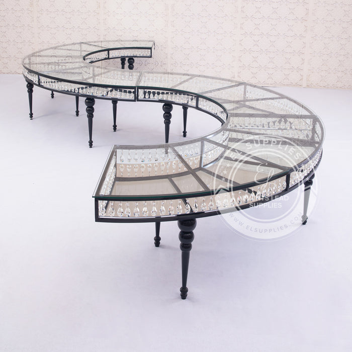 GEMMA Serpentine Black Dining Table