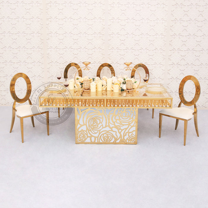 GEMMA Rose is a 6-foot sweetheart dining table3