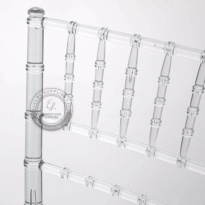 CHIAVARI Clear Resin Chair with Free Cushion Assembled