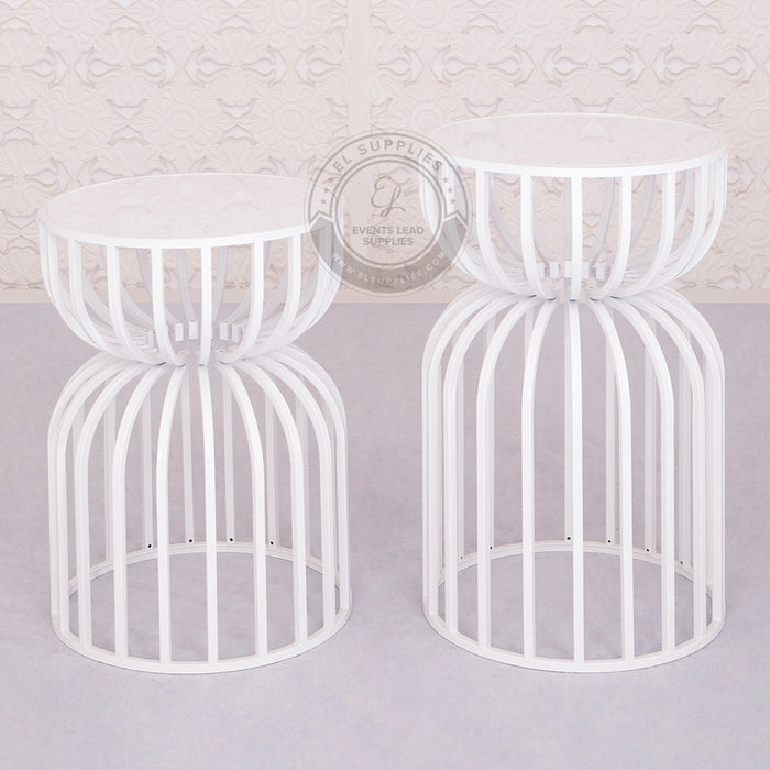 JENNA White Cake Table Set