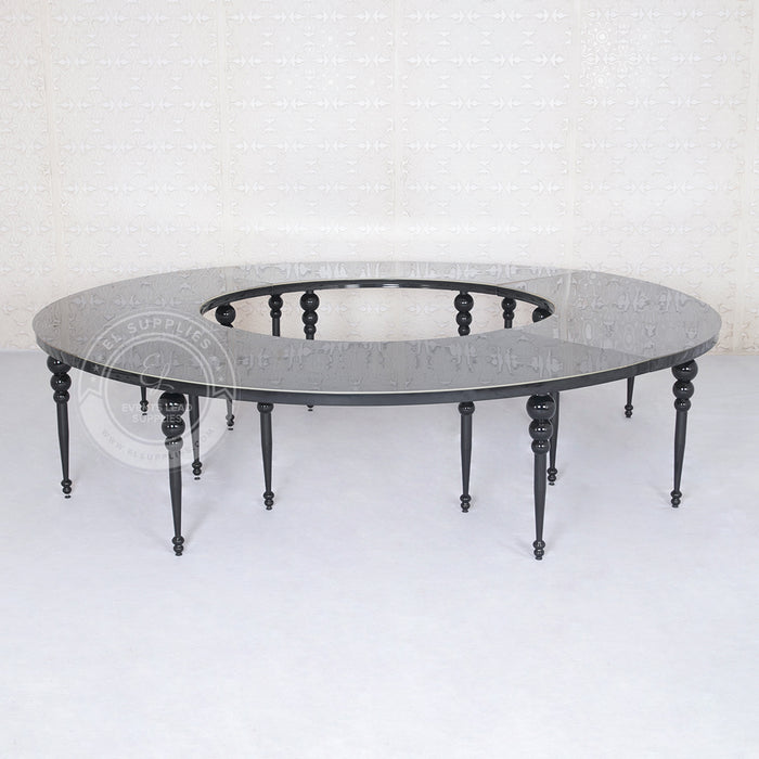 half circle dining table