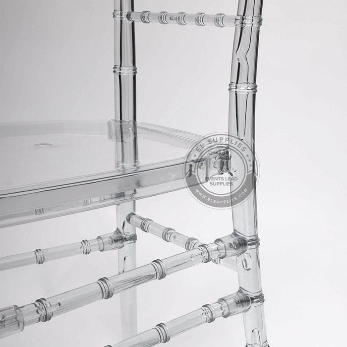 CHIAVARI Clear Resin Chair with Free Cushion Assembled