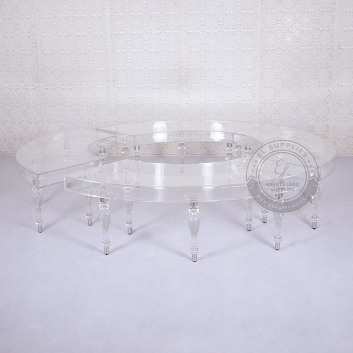 NIAMH Clear Acrylic Serpentine Dining Table