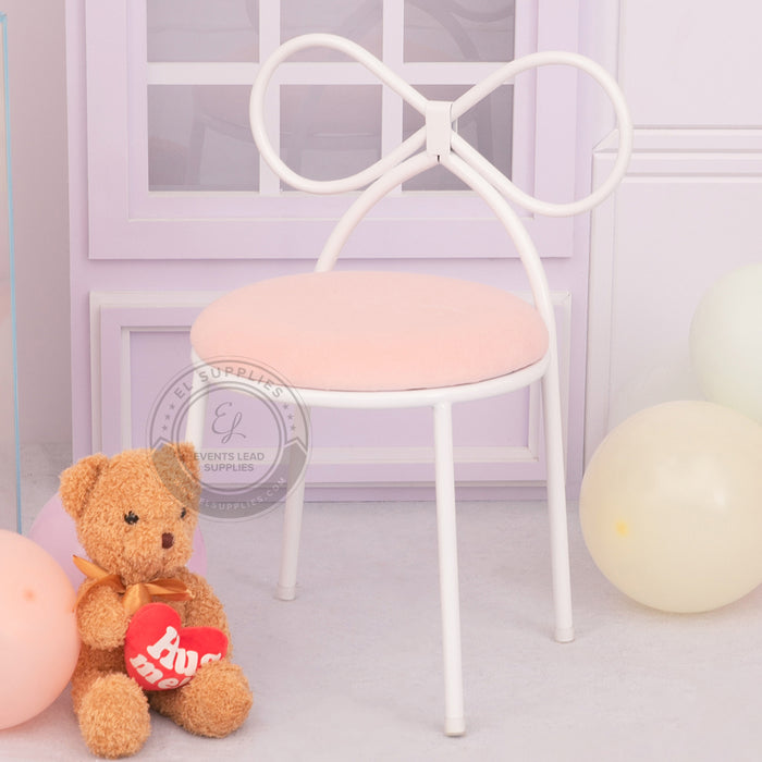 KOMBOS Kids Chair White Frame, Pink Cushions
