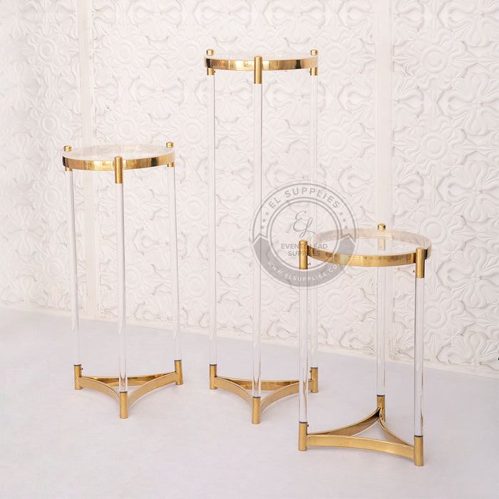 Gold wedding Floating Stands