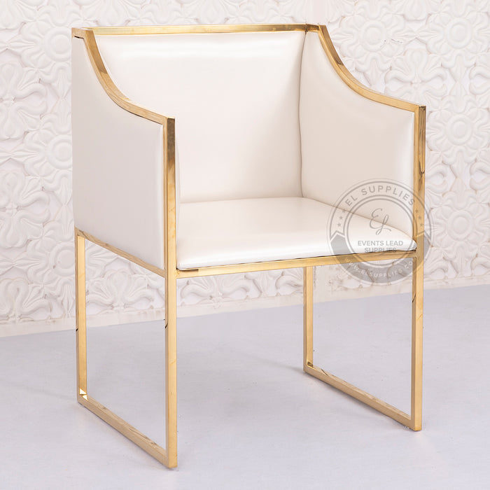BRIGID Chair Gold and White
