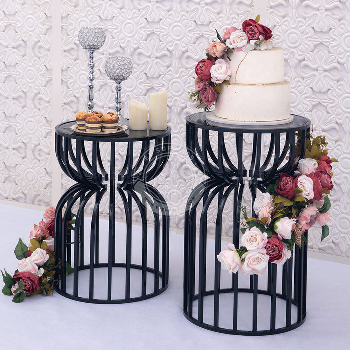 JENNA Black Cake Table Set