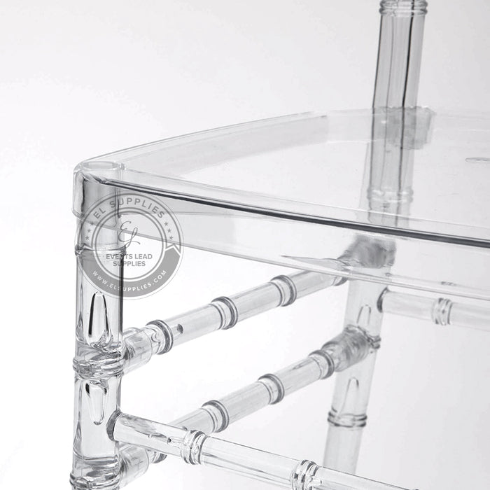 CHIAVARI Clear Resin Chair with Free Cushion Assembled