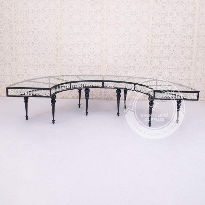 GEMMA Serpentine Black Dining Table