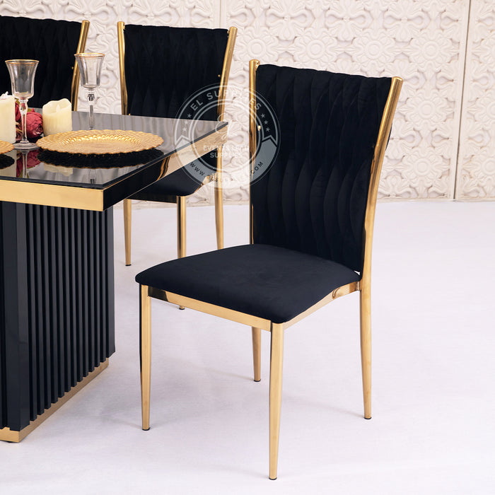 JADAIL Onyx Black Velvet Chair