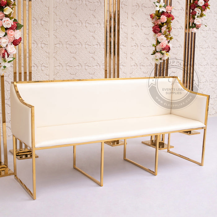 BRIGID Sofa Gold and White