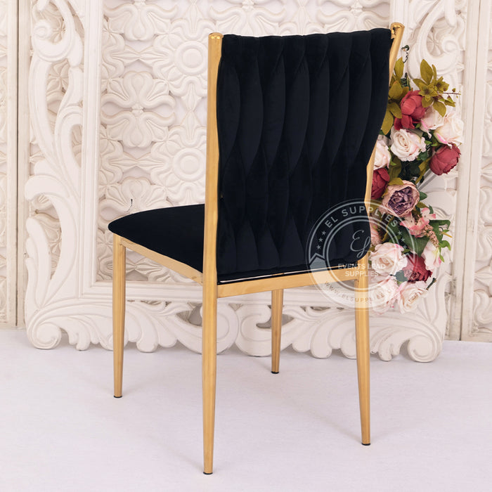 JADAIL Onyx Black Velvet Chair