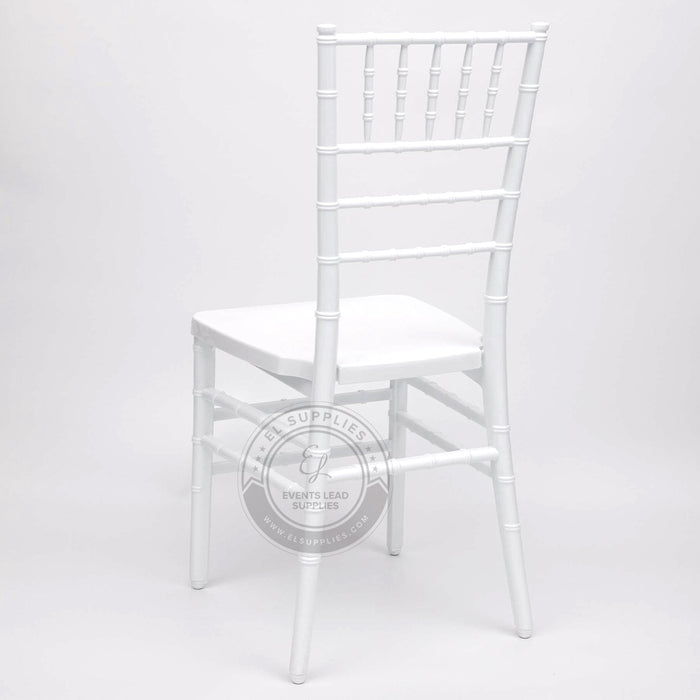 CHIAVARI White Resin Chair with Free Cushion