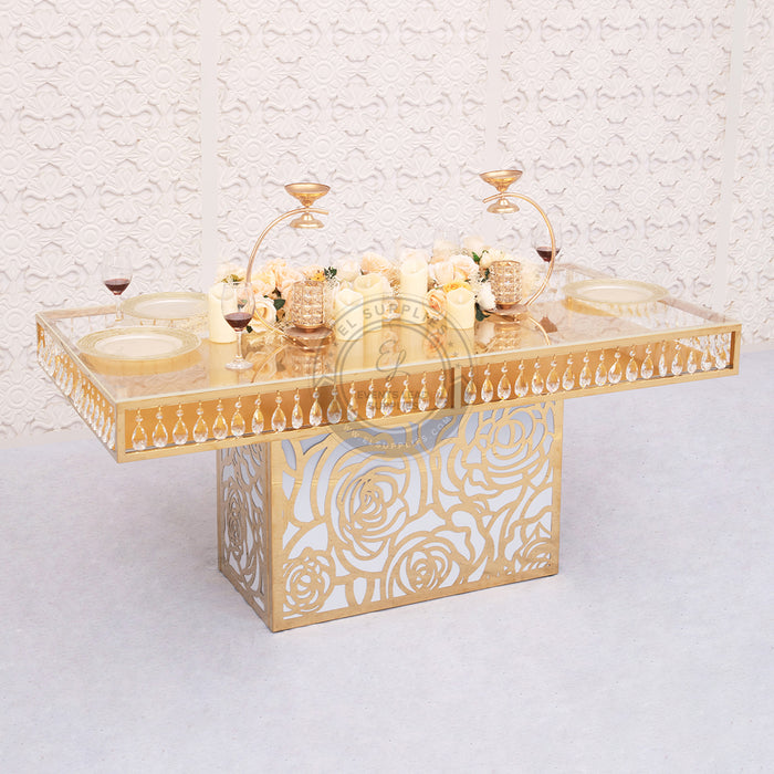 GEMMA Rose is a 6-foot sweetheart dining table